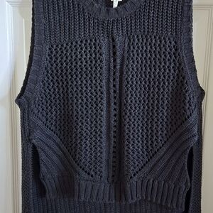 XCVI Black Crew Neck Dress with Textured Knit